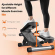 THE ULTIMATE FULL-BODY FAT BURNER: Heavy-Duty Hydraulic Mini Stepper With Resistance Bands
