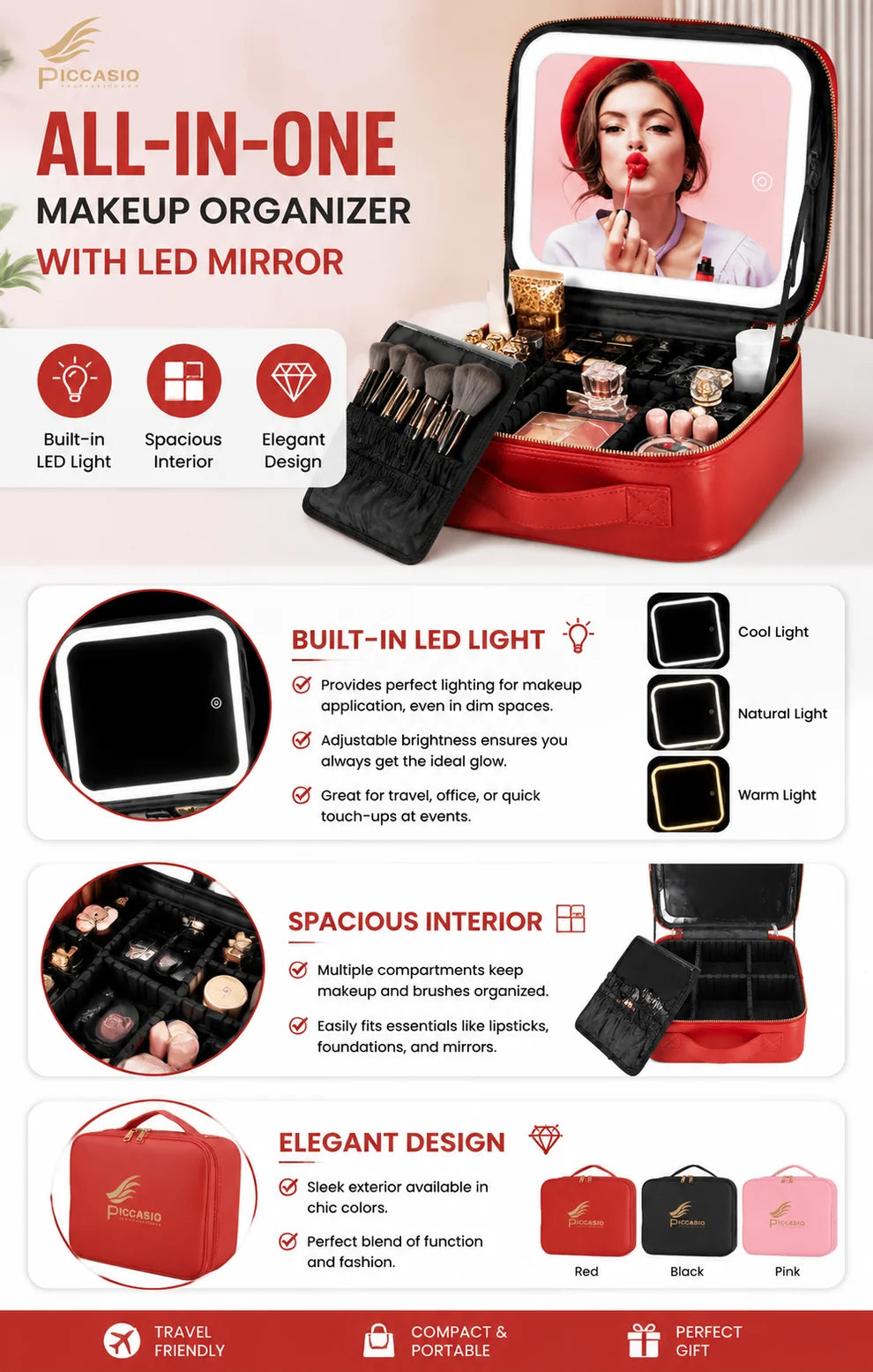 LED Makeup Bag