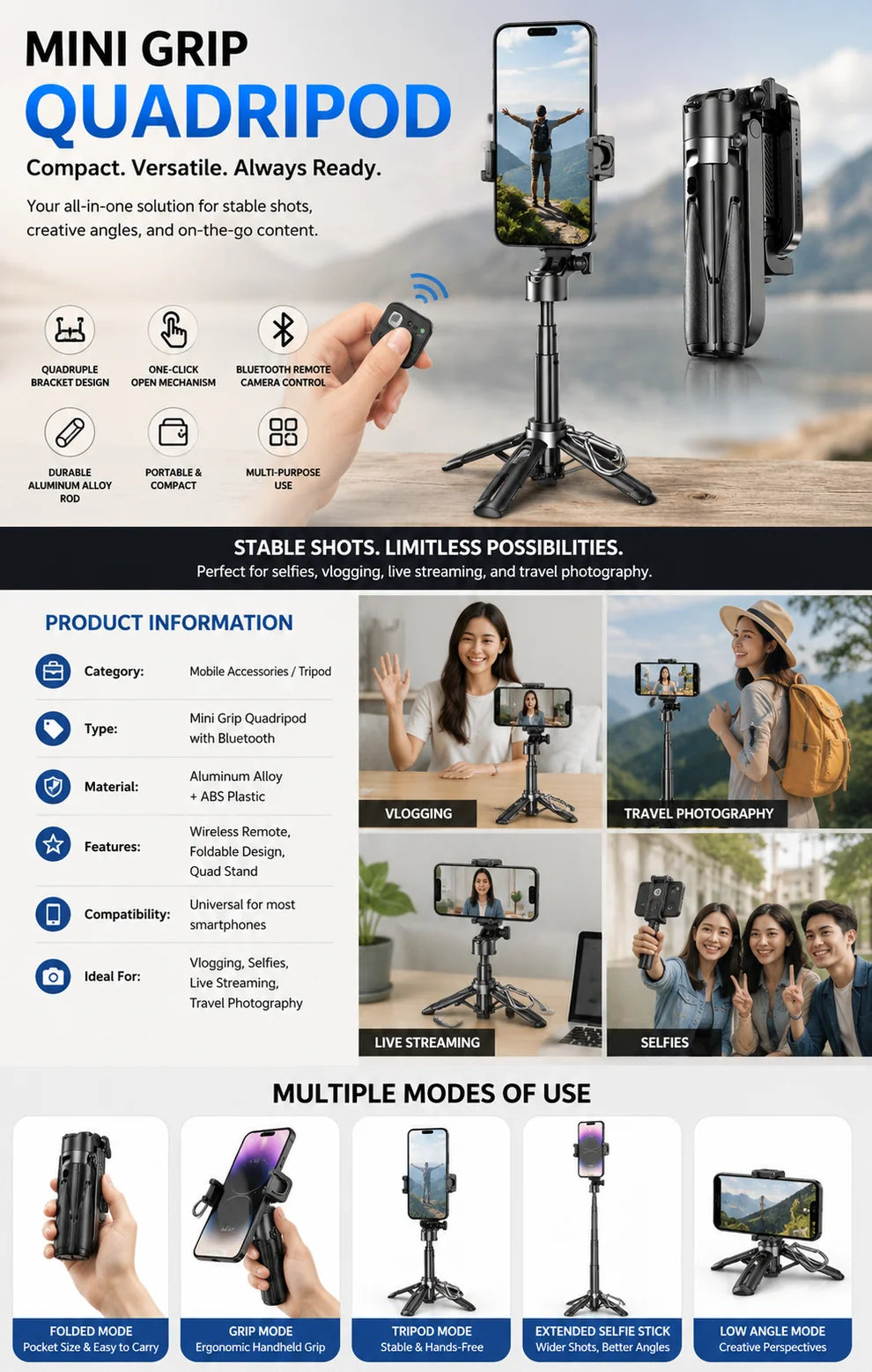 Mini Grip Quadripod