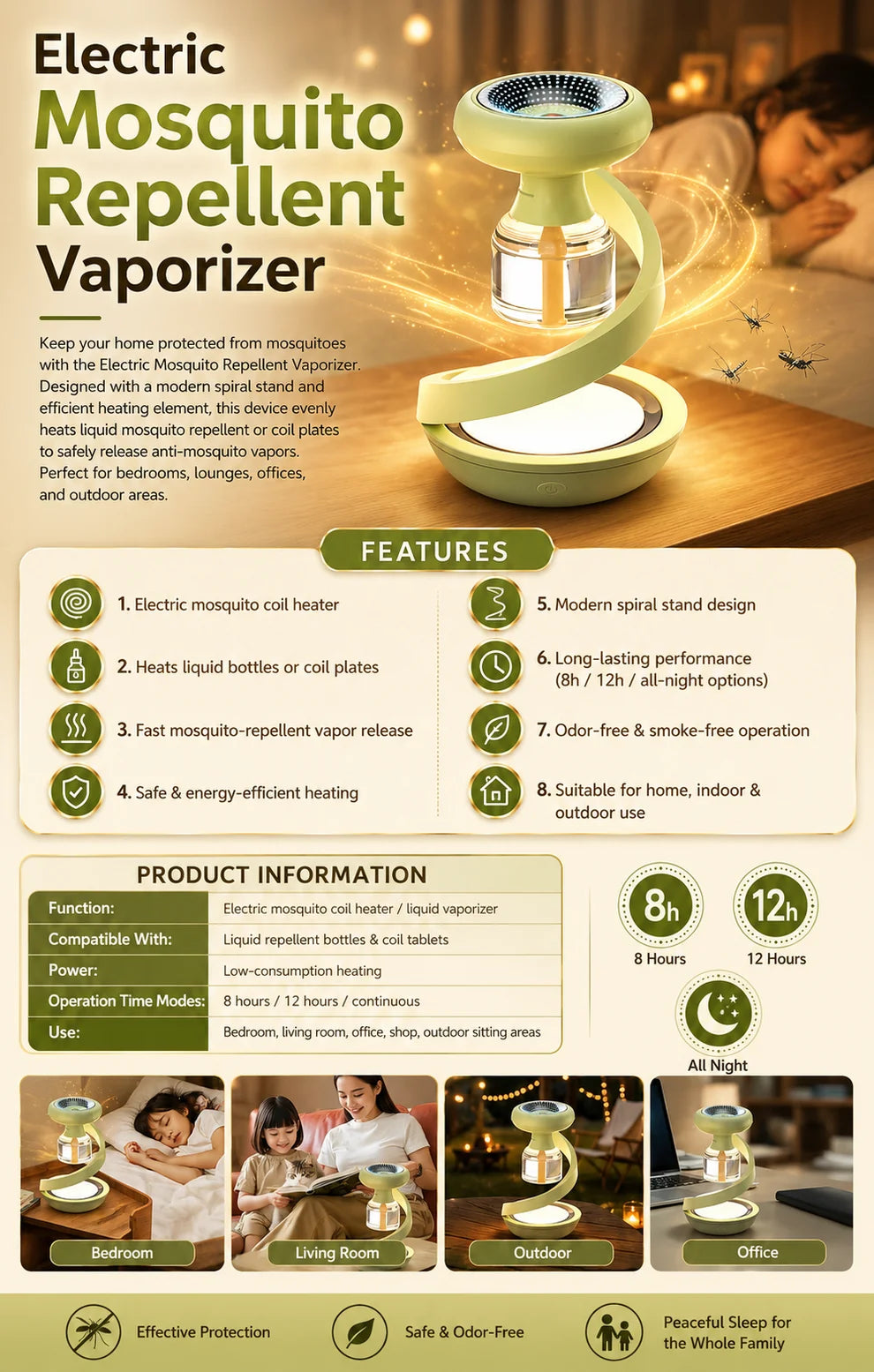 Electric Mosquito Repellent Vaporizer