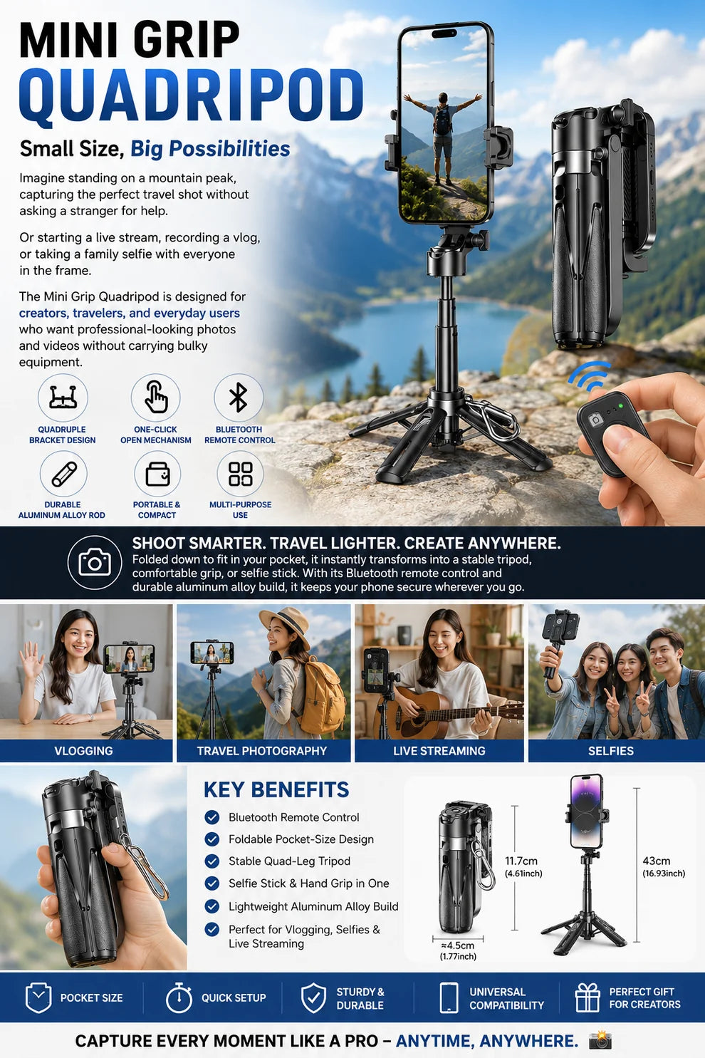 Mini Grip Quadripod