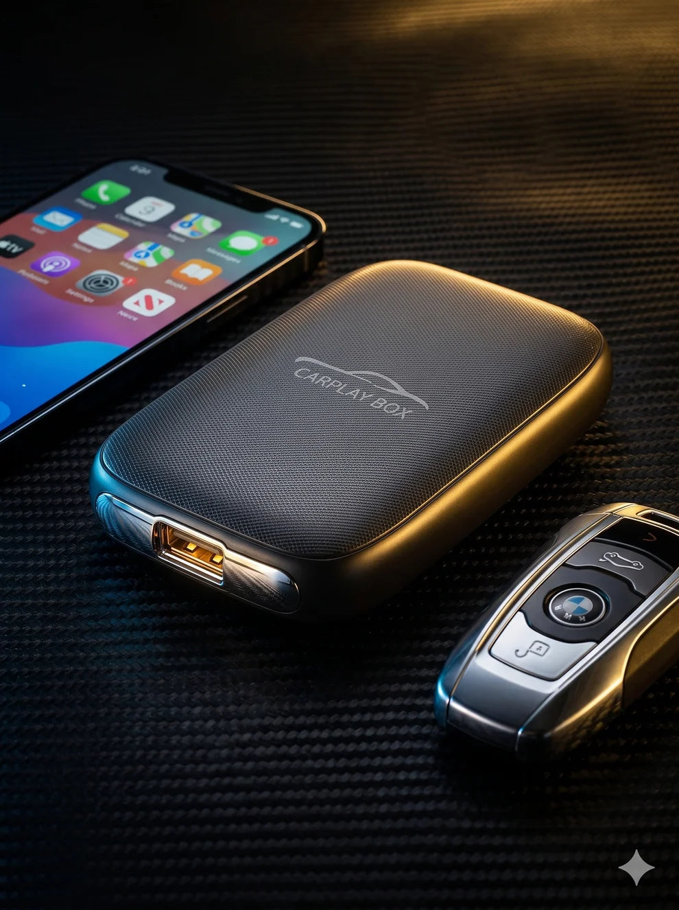 CarPlay Box – محول CarPlay ذكي لاسلكي لأجهزة iPhone و Android | توصيل وتشغيل
